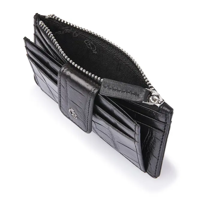 Compacte Leren Wallet Croco | in drie kleuren