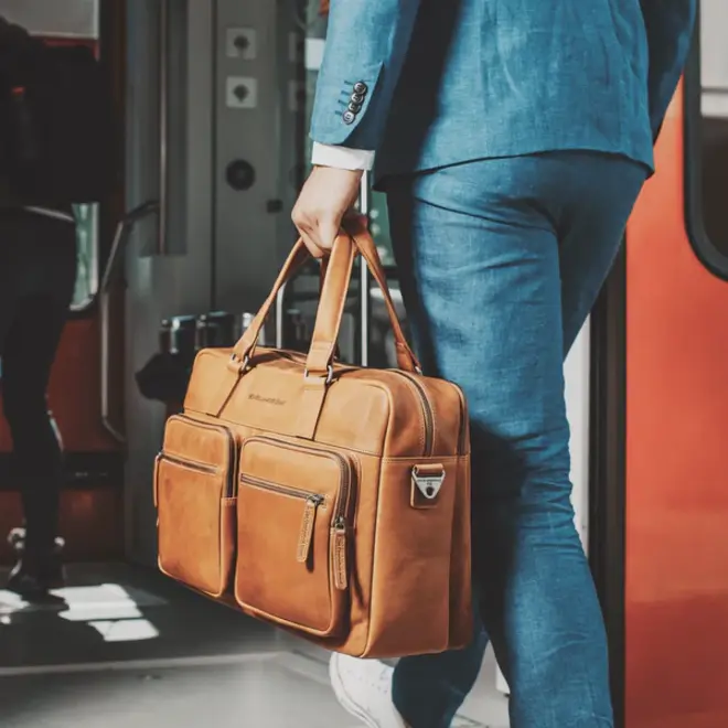 Leren Laptoptas Misha | 17 inch