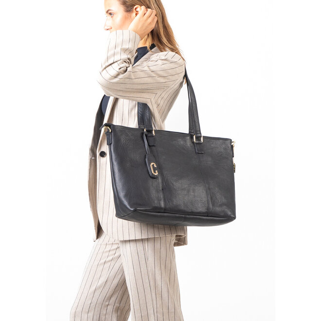 Chabo Lederen Business Bag 17.3 inch | Zwart