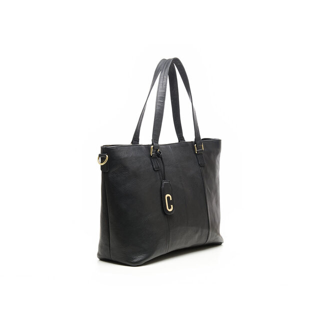 Chabo Lederen Business Bag 17.3 inch | Zwart
