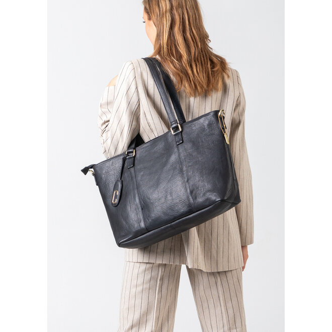 Chabo Lederen Business Bag 17.3 inch | Zwart
