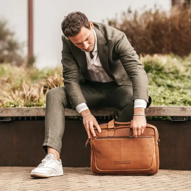 Leren Laptoptas Seth | 2-vaks