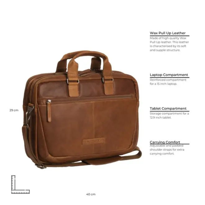 Leren Laptoptas Seth | 2-vaks