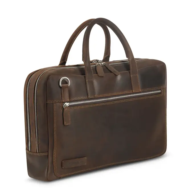 Leren laptoptas/businesstas Coventry 16 inch | 2-vaks