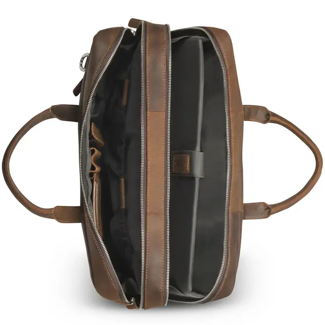 Leren laptoptas/businesstas Coventry 16 inch | 2-vaks