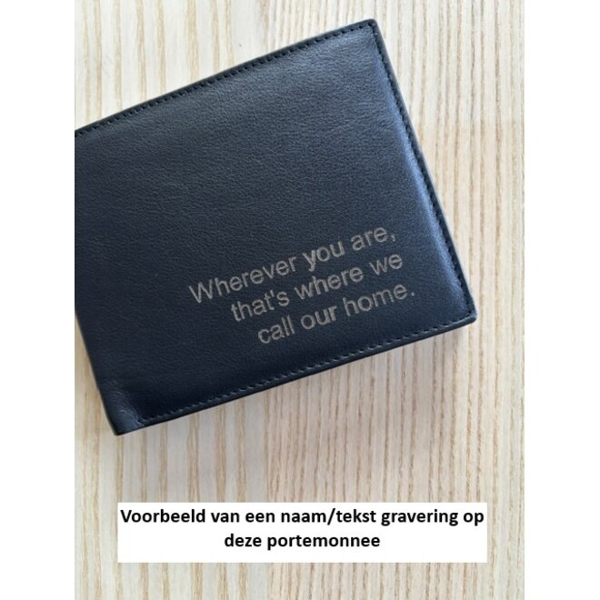 Lederen billfold portemonnee