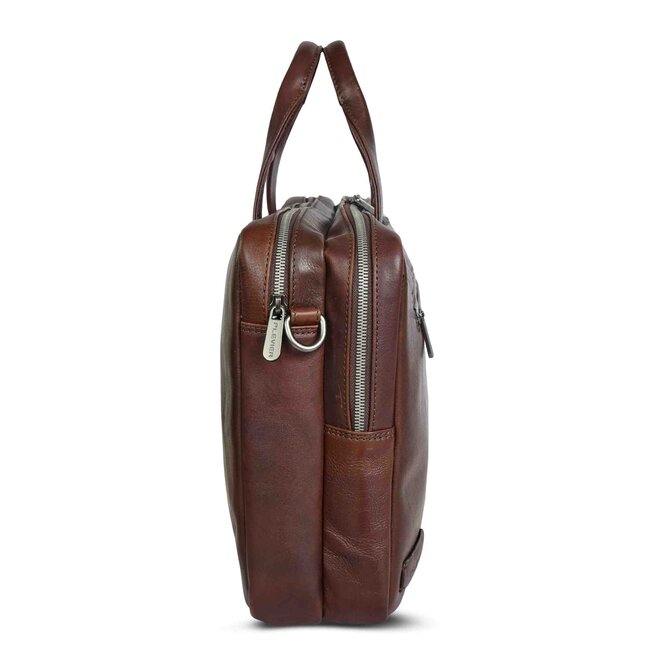 Leren laptoptas/businesstas Jimmy 2-vaks 16 inch | in twee kleuren