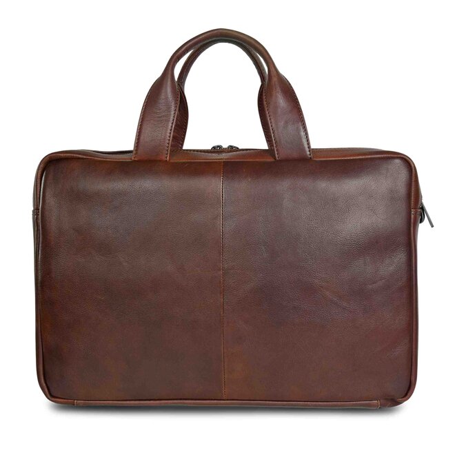 Leren laptoptas/businesstas Jimmy 2-vaks 16 inch | in twee kleuren