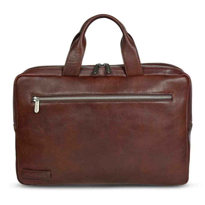 Leren laptoptas/businesstas Jimmy 2-vaks 16 inch | in twee kleuren