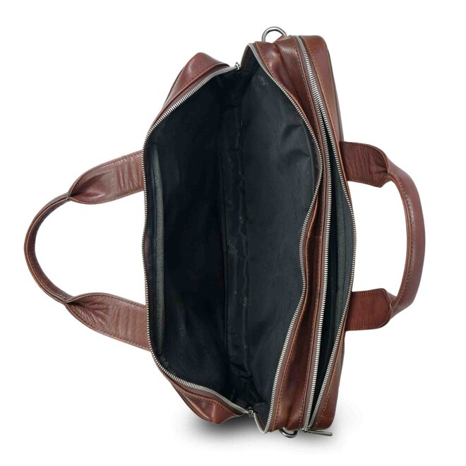 Leren laptoptas/businesstas Jimmy 2-vaks 16 inch | in twee kleuren