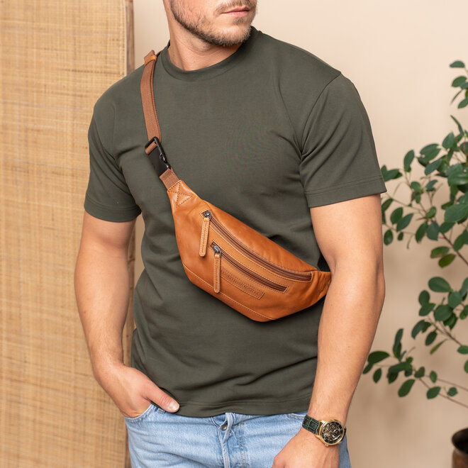 Leren Heuptas Crosbodytas Brana | Cognac