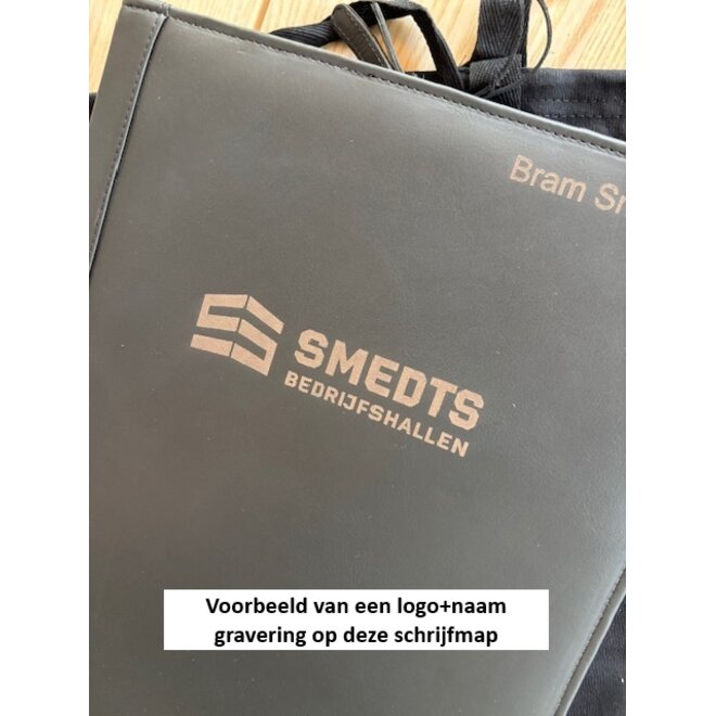 Lederen A4 schrijfmap met ritssluiting | in twee kleuren