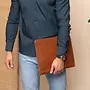 Lederen A4 schrijfmap met ritssluiting | in drie kleuren
