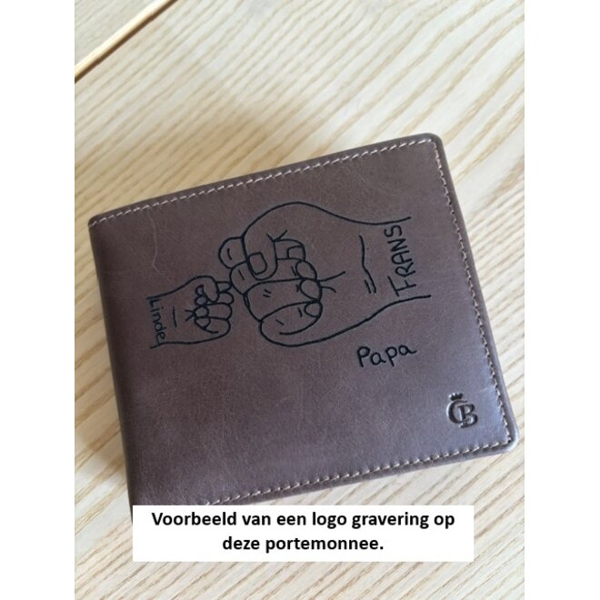 Leren billfold portemonnee - 11 cards | twee kleuren