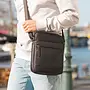 Leren Schouder/Crossbody tas Anzora | Donkerbruin
