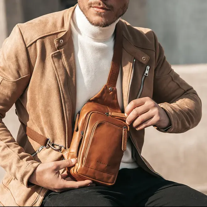 Leren Crossbodytas Riga | in twee kleuren