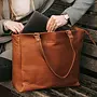 Leren Shopper Berlin | Cognac