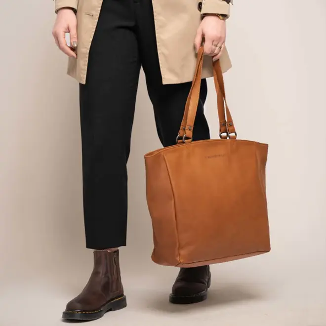 Leren Shopper Berlin | Cognac