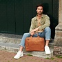 Leren Onyx laptoptas 17.3 inch | Cognac