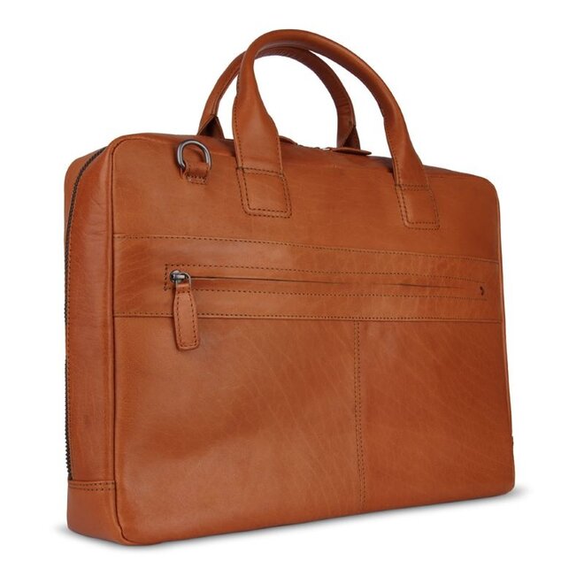 Leren Onyx laptoptas 17.3 inch | Cognac