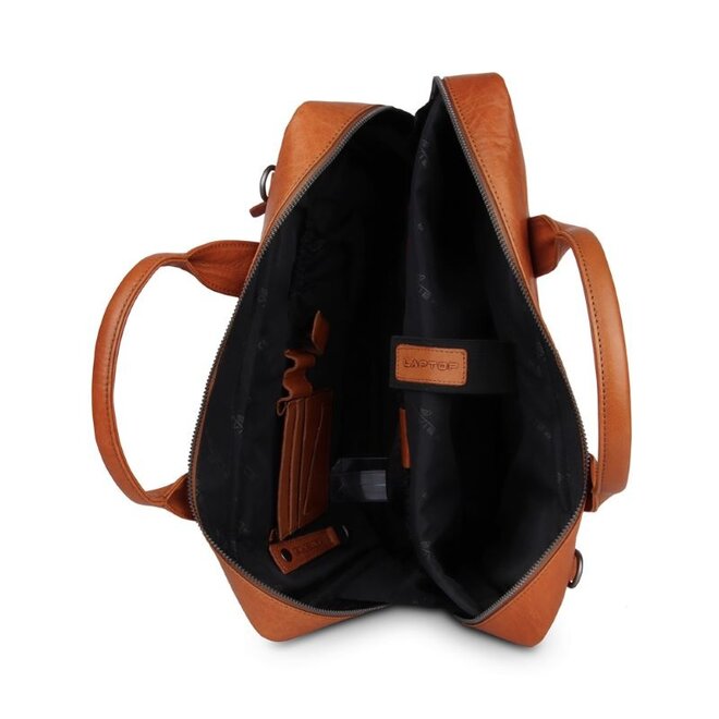 Leren Onyx laptoptas 17.3 inch | Cognac