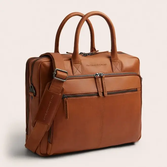 Leren Laptop/Businesstas Tacama| 3-vaks