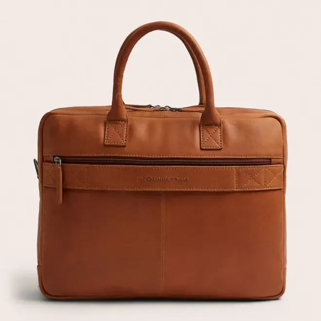 Leren Laptop/Businesstas Tacama| 3-vaks