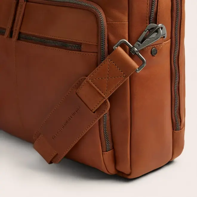 Leren Laptop/Businesstas Tacama| 3-vaks