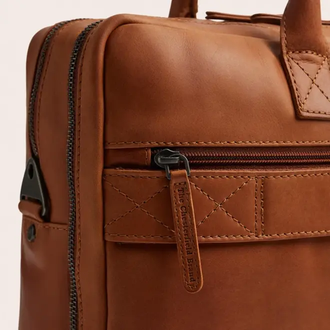 Leren Laptop/Businesstas Tacama| 3-vaks