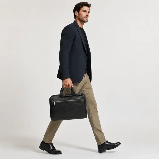 Leren laptoptas/businesstas Jimmy 2-vaks 16 inch | in twee kleuren