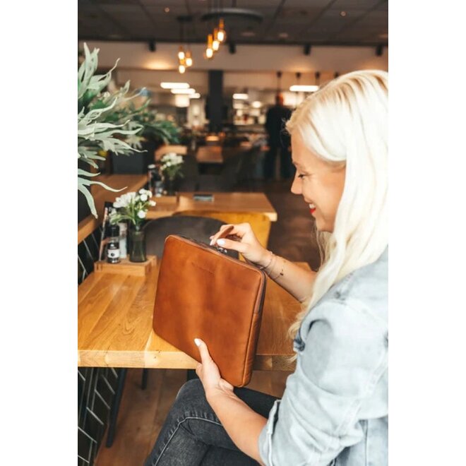 Leren laptopsleeve Clinton 14 inch | in twee kleuren