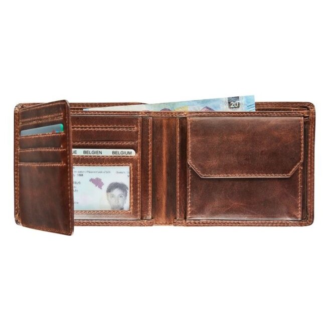 Leren Billfold portemonnee The Original RFID