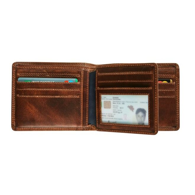 Leren Billfold portemonnee/kaarthouder The Original RFID