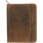 Leren schrijfmap A4 met ritssluiting