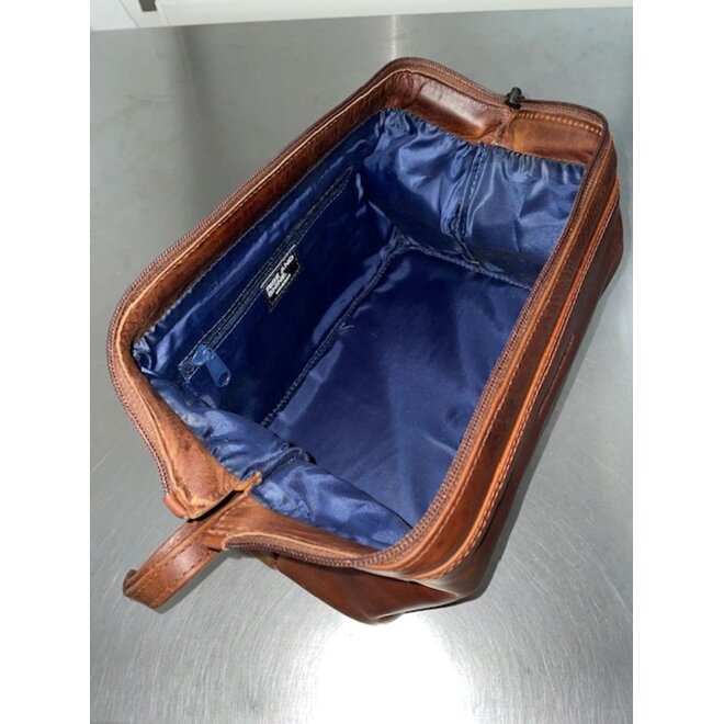 Leren toilettas/make-up bag The Original Oval