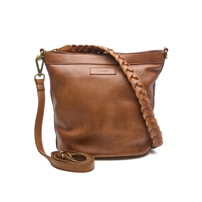 Leren Crossbody Tas met Gevlochten Schouderband | in twee kleuren