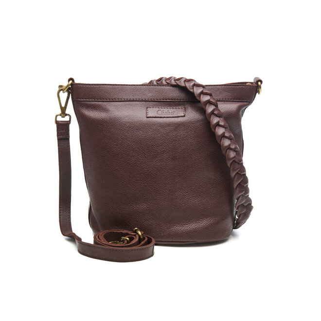 Leren Crossbody Tas met Gevlochten Schouderband | in twee kleuren