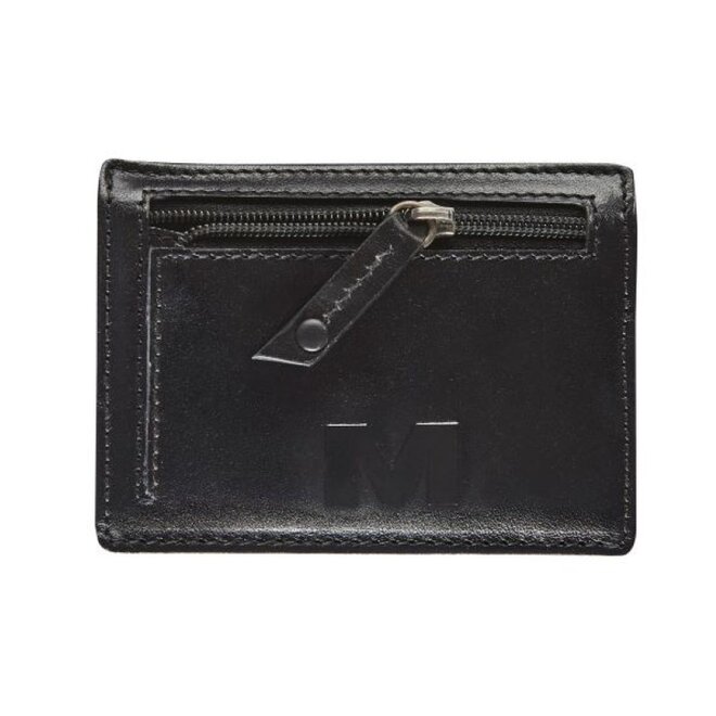 Lederen pasjeshouder All Black | RFID