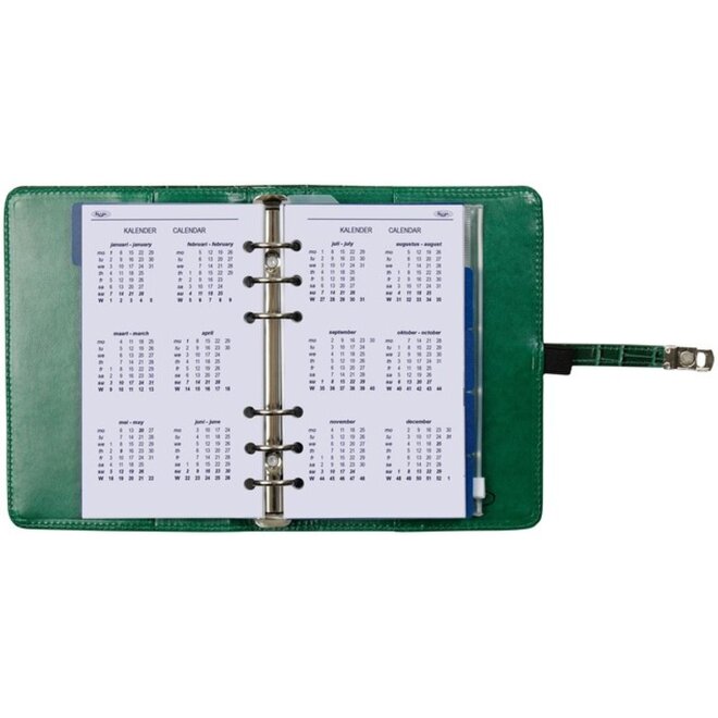 Personal organizer Croco Bosgroen | met jaarinhoud 2026 en 2027