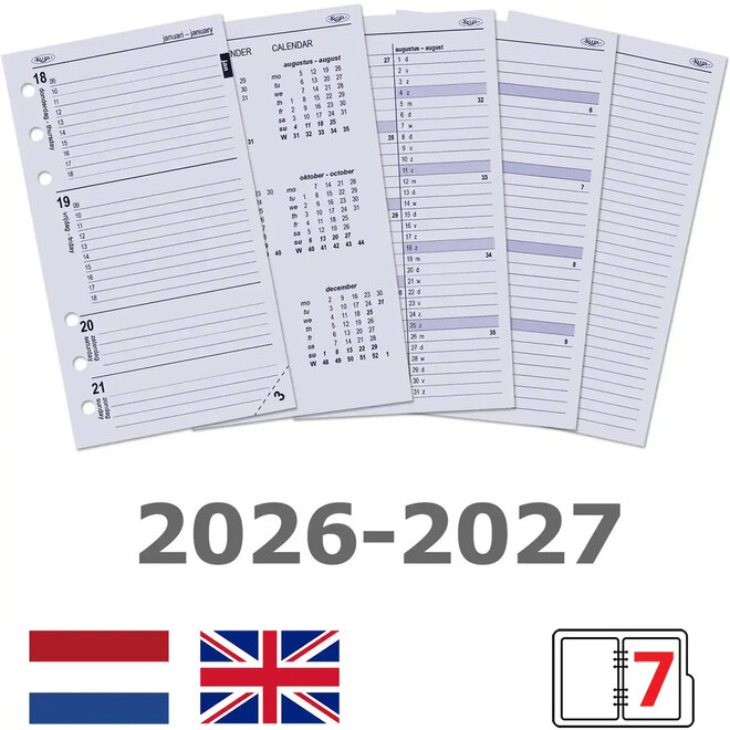 Personal organizer Croco Bosgroen | met jaarinhoud 2026 en 2027