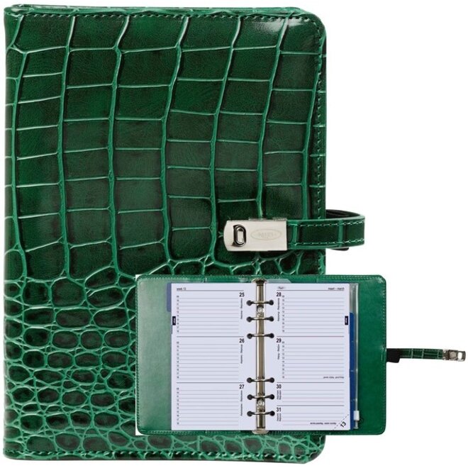 Personal organizer Croco Bosgroen | met jaarinhoud 2026 en 2027