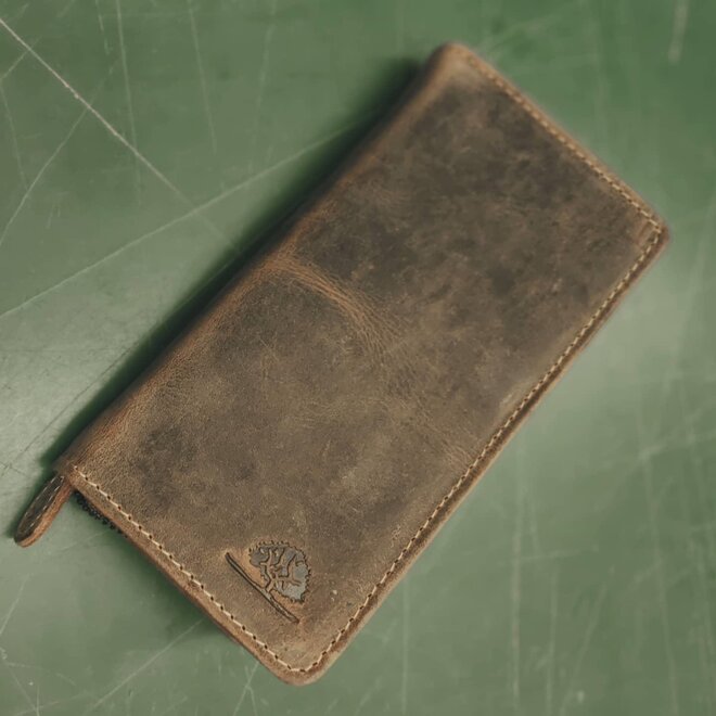 Leren Vintage pen etui