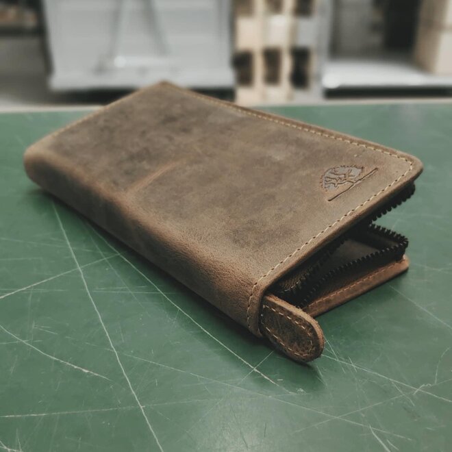 Leren Vintage pen etui