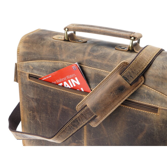 Vintage Leren Laptoptas