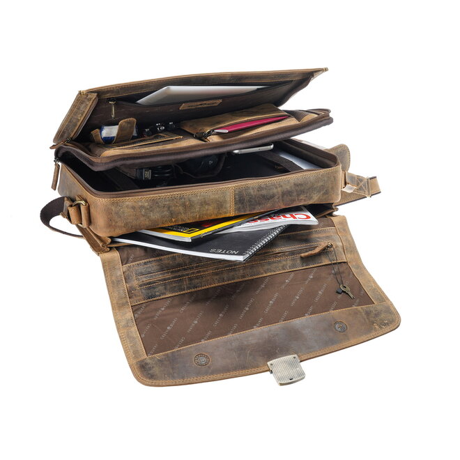 Vintage Leren Laptoptas