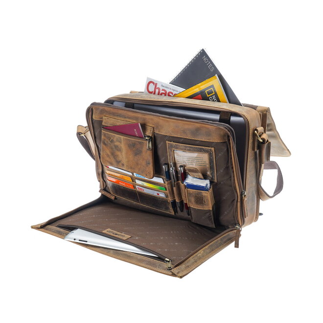 Vintage Leren Laptoptas