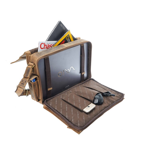 Vintage Leren Laptoptas