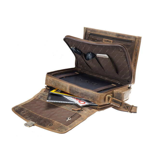 Vintage Leren Laptoptas
