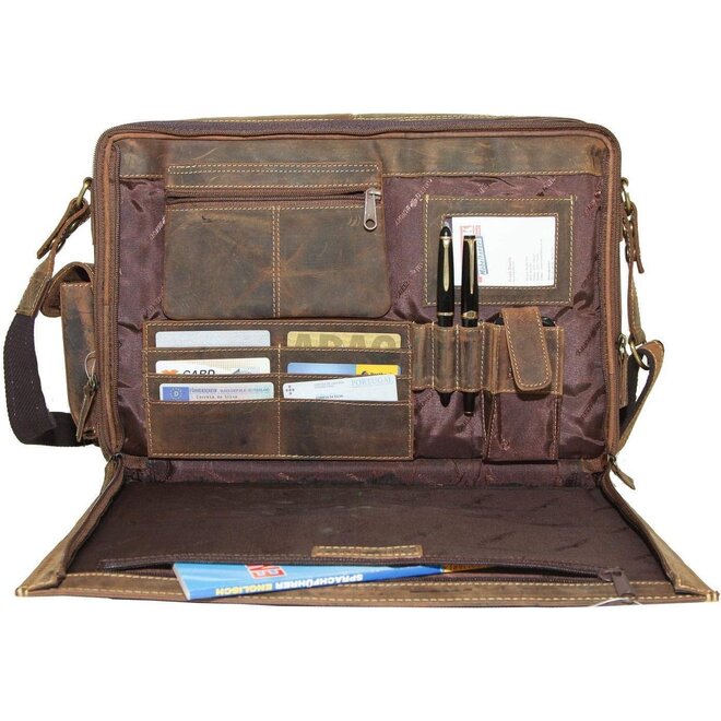 Vintage Leren Laptoptas