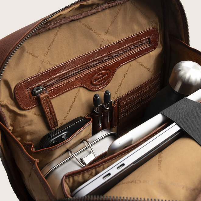 Lederen Laptop + tablet rugtas Marvello | in twee kleuren